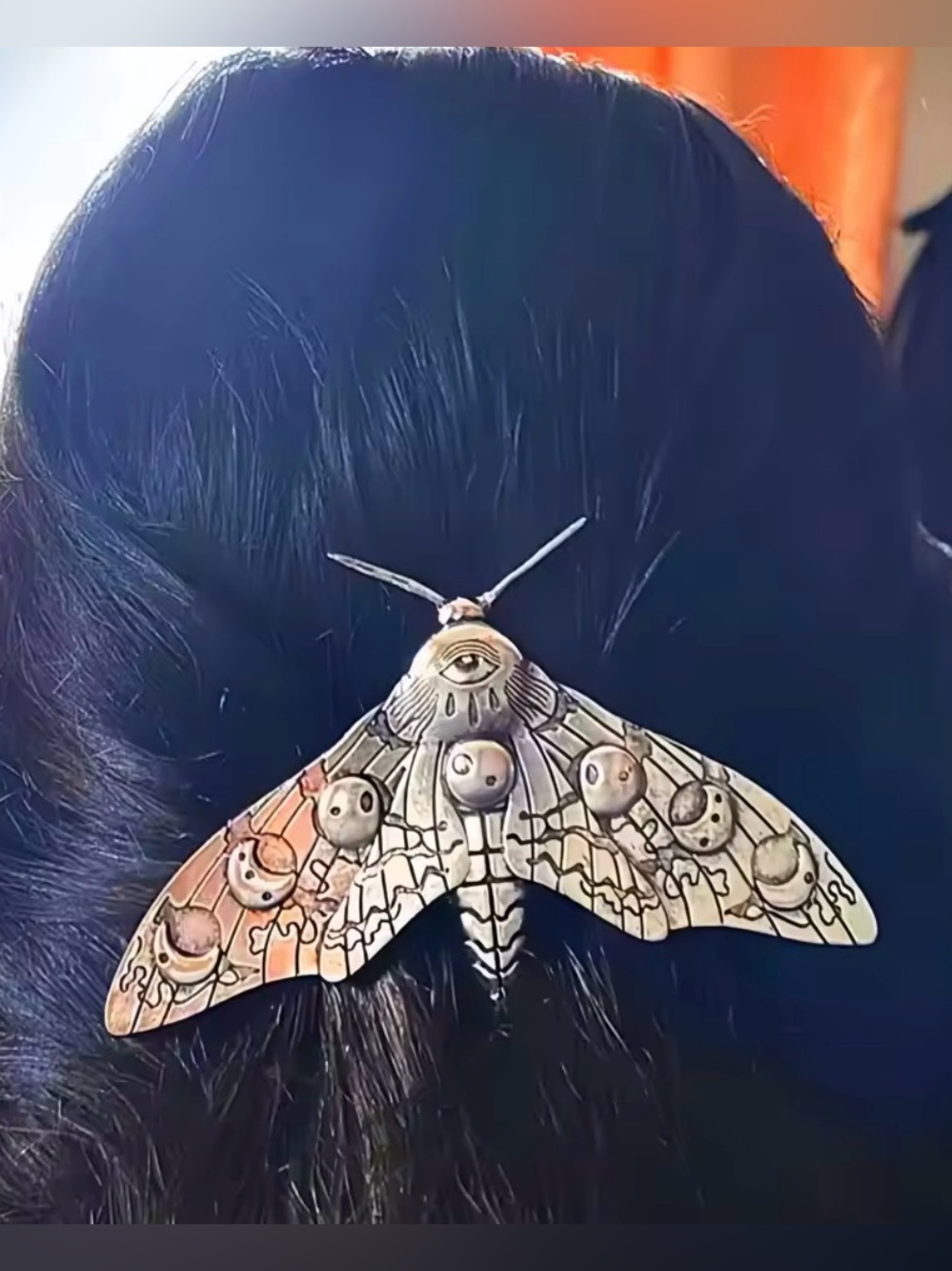 Vintage Moth bobby pins Brooch